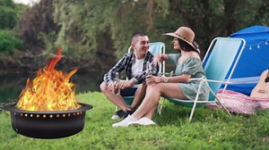 FEBTECH 36" Round Fire Pit Ring Insert – 12" Tall Heavy-Duty Steel Fire Ring for Outdoor DIY Fire Pit Builds – Ideal for In-Ground & Above-Ground Use in Backyards, Gardens, Patios & Camping Sites