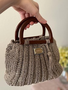 Knitted Bag Handmade Purse Brown Everyday Handbag - Etsy