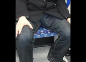 Girls Watch Guy's Bulge On Train