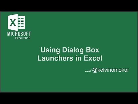 Using Dialog Box Launchers in Excel
