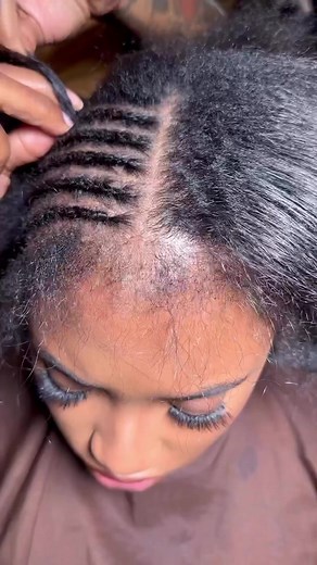 1.3K views · 40 reactions | Middle part sew-in using straight hair &...