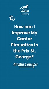 🏇 When you’re practicing the canter pirouettes, it’s important that you first focus on getting a good quality canter that is quick and powerful. 🏆 For the Prix St. George, make your half pirouette within three to four strides before riding out straight. 👩‍⚖️ Remember the judge is judging the quality of your approach and exit as well as the turn, and focusing on your canter quality will help you keep your horse straight and active through the entire pirouette! 🔥 Want to learn more about how y