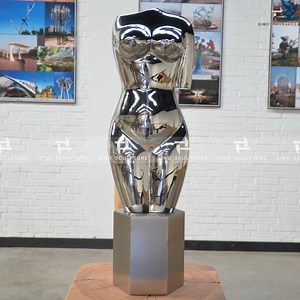 [Hot Item] Metal Woman Figure Mirror Polished Stainless Steel Sculpture