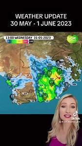 5.3K views · 278 reactions | More rain, showers & thunderstorms expected across SA reaching Gauteng and KwaZulu-Natal on Wednesday #weatherforecast #rain #coldandwet #weathertoday #southafrica #gautengweather #kzn #theweathergirls | Vox Weather | Facebook