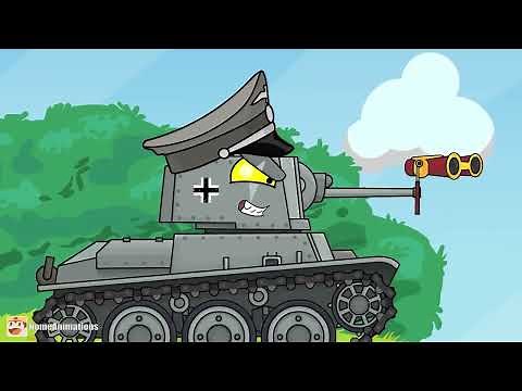 Desene cu tancuri rusești Fijeron vs Burghiul germanilor ‪@HomeAnimations‬