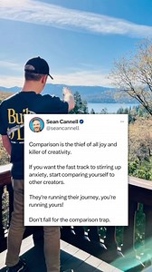 1.4K views · 34 reactions | The comparison trap is a killer. It sucks every ounce of joy that you can experience in this life all because we want to fill our shoes with someone else’s feet. Embrace who you are and who God made you to be and let him do the rest. | Sean Cannell | Facebook