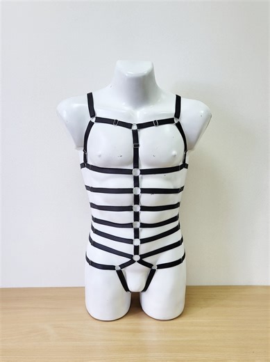 Full Body Man Gay Harness, Jockstrap Harness Men, Crotchless Man Lingerie, Rave Harness Lingerie, Chest Harness Men - Etsy UK
