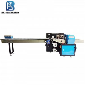 [Hot Item] Automatic Three Servo Biscuit Bread Cookies Small Pillow Sachet Horizontal Flow Wrap Packing Machine