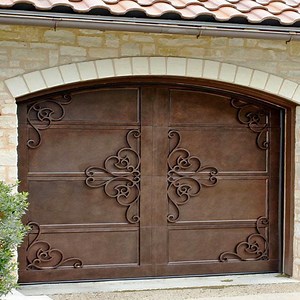 [Hot Item] Wholesale Modern Cheap Prices Custom Size Weather Strip Wrought Iron Garage Doors Made in China