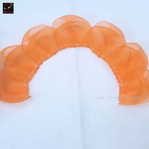 2.4K views · 235 reactions | Flower Craft with Organza Ribbon | Easy Handmade Flowers | Art of Handicraft | Facebook