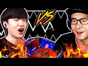 Topi VS EVW // SPICY NOODLE RACE CHALLENGE // Geometry Dash