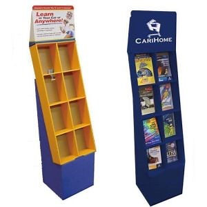 [Hot Item] Custom Retail Free-Standing-Book-Stand Promotion Cardboard Book Display Stand Corrugated Book Display Rack for Bookstore