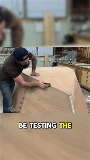 Man Build's A Wooden Boat By Hand #diy #shorts #boat #outdoors
