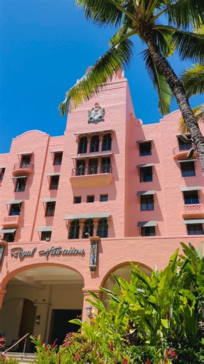 The Royal Hawaiian: palm trees, pink walls, and nearly 100 years of Waikiki history—this hotel has seen it all! 💖🌴 #royalhawaiianhotel #waikiki #beautifuldestinations #familyfriendly #vacationtime | Spirit of Hawaii