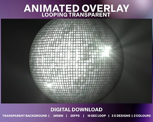 Animated Disco Ball Overlay: Twitch DJ Stream Lights (digital Download) - Etsy