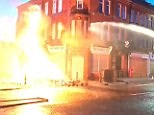 Firefighters tackle dangerous Eleventh Night bonfire in Belfast