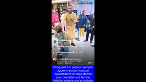 Choquant😱Un pasteur-vampire apprenti-sorcier invoque ouvertement un ange-démon sur une femme habillée comme une prostituée #JesusChristTV #FauxPasteurs | JesusChrist TV