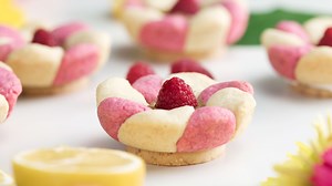 Raspberry Lemonade Flower Cookies