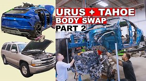 This is our Lamborghini Urus Chevy Tahoe Body Swap Project part 2 and in this video, we remove the engine, trans, firewall and floors to prep for the swap. Check out part 1 here: https://youtu.be/cOI7SQJL9zE Thanks for watching and if you liked it, hit the like and subscribe buttons. Also, find us on social media here: Instagram: https://www.instagram.com/trickfactory_customs/ Tiktok: https://www.tiktok.com/@trickfactorycustoms Facebook: https://www.facebook.com/trickfactorycustoms Podcast Chann
