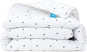Luna Adult Weighted Blanket - 20 Lbs - 60x80 - Queen Size Bed - 100% Oeko-Tex Cooling Cotton & Premium Glass Beads - USA Designed - Heavy Cool Weight for Hot & Cold Sleepers - Polka Dot Navy