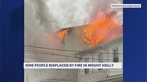 Mount Holly fire forces 9 residents from duplex