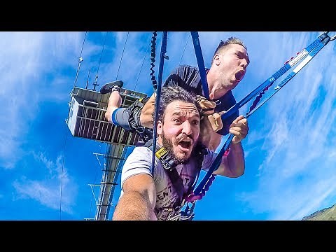WORLD'S BIGGEST ROPE SWING! (Nevis Swing)