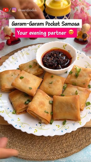 Crispy and spicy pocket samosa recipe #viral #food #recipe