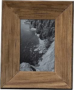 Foreside Home & Garden Brown Beveled 5x7 Inch Natural Wood Decorative Picture Frame
