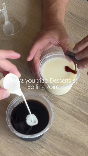 Indulge in the ultimate cool-down treats 🥵 from Boiling Point: The Milk Soft Herbal Jelly and the Tofu Pudding with a tantalizing brown sugar twist. 😋 | Boiling Point USA