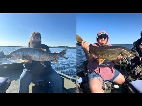 Lake Louise Alaska fishing for trophy lake trout fall 2024 monster lake trout caught 38” and 35”