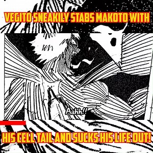 Vegito sneakily stabs Makoto with his Cell Tail and sucks his life out! 😱🔥 | CALLMEARJ