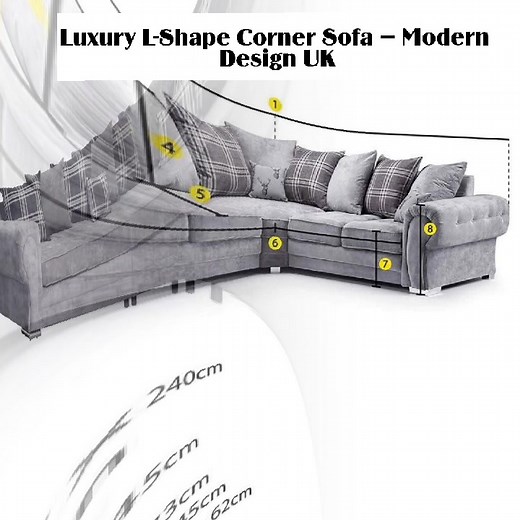 Luxury L-Shape Corner Sofa – Modern Design UK . Stylish L-Shape Sofa with Free UK Delivery .Premium Fabric L-Shape Sofa – Best Price UK .Modern L-Shape Corner Sofa for Living Room (UK Collection) .....Transform your home with this Premium Cream L-Shape Corner Sofa, designed for modern UK living. Made with high-quality soft fabric and deep, comfortable seating, this sofa brings luxury, durability, and elegance to any room. The spacious design comes with a matching ottoman, perfect for relaxing, e