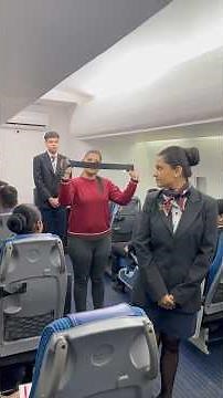 Learn How to give a Safety Demonstration onboard✈️ Air Hostess Institute | Air Hostess Training