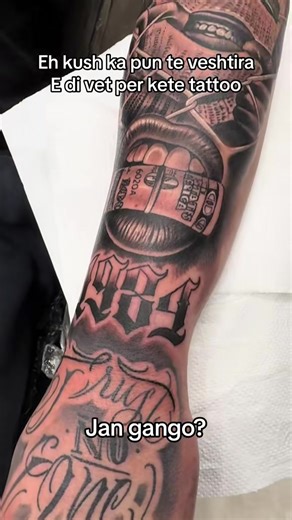 Mask tattoo gangster #fyp #tattoo #gang_life💯