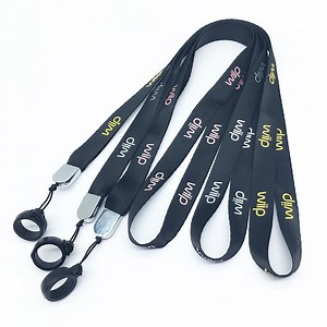 [Hot Item] Hot Sale Factory Supply Customized Logo Lanyard Personalized EGO Necklace Lanyards with Silicone Vape Ring