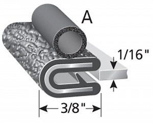 [Hot Item] RV Slide out Seal 1" X 15/16" X 35' D-Seal Black Rubber Seal