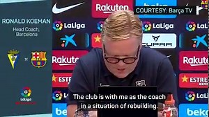 Koeman gives STRANGE Barcelona press conference