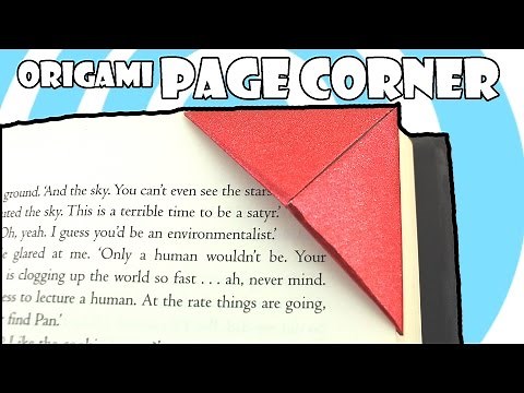 Easy Origami Bookmark Corner ( How to Video Tutorial)