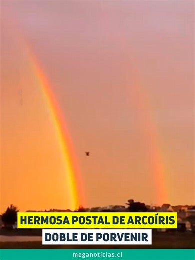 Hermosa postal desde el sur de Chile 🌈 Un impresionante arcoíris doble sorprendió en Porvenir, regalando un espectáculo único en el cielo y cautivando a quienes pudieron observarlo.