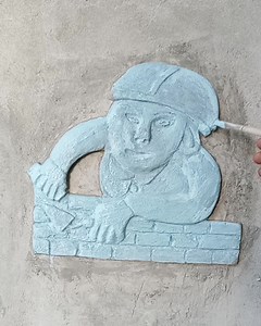 12K views · 52 reactions | Fast method painting a bricklayer sculpture | Andris Brick Art | Facebook