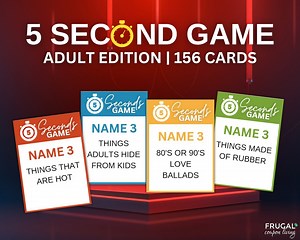 5 Second Game for Adults, 156 Printable Adult Card Games, Editable 5 Second Game Cards PDF, Fun Adult Activities, Adult Trivia Game to Print - Etsy Canada