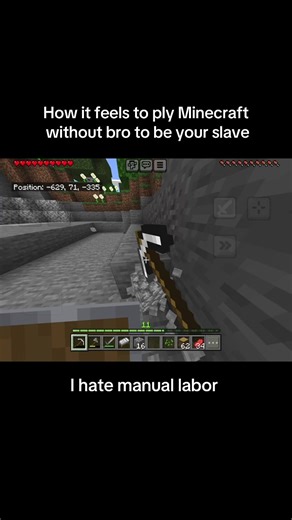 Minecraft Gameplay: Avoiding Manual Labor