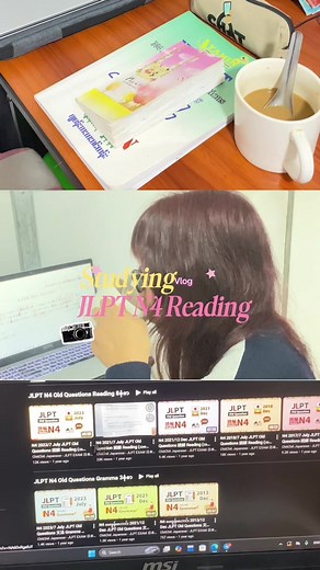 JLPT N4 Reading Practice Together — Daily Vlog Study Tips
