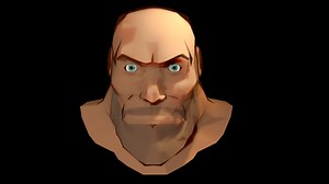 TF2 Heavy Face - 3D model by Kantrophe (@kantrophe_blend)