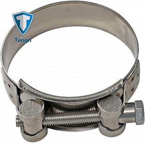 [Hot Item] High Tensile Strong Hose Clamps Heavy Duty Bolt Fixation Pipe Clamp