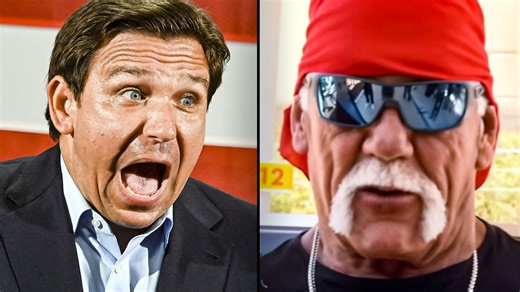 Florida Protester FLATTENS DeSantis During Hulk Hogan Tribute | ThinkTank | Facebook