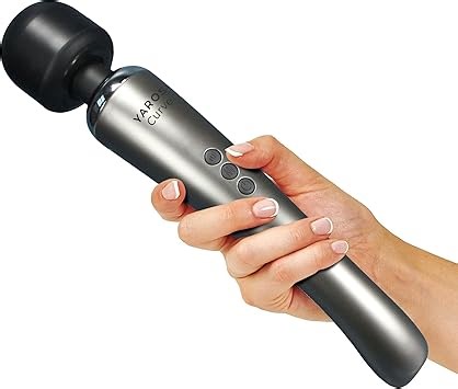 Yarosi Kabelloser Massagestab - Stärkste Therapeutische Vibrationskraft - Stressfreier - Bestens bewertet Muskelschmerzen und Erholung nach Ihrem Sportprogramm - USB - Curve - Silber