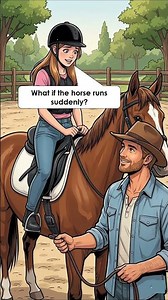 💬 English Dialogue: Trainer and Girl — First Time Horse Riding