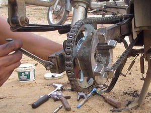 TVS Star City 110cc Chain sprocket and Brake shoe replacement