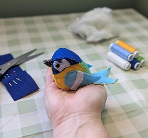 Felt Blue Tit for Beginners: Sewing Pattern PDF and Instructions - Etsy